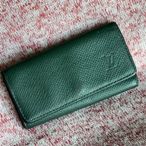 Green Epi leather key Holder